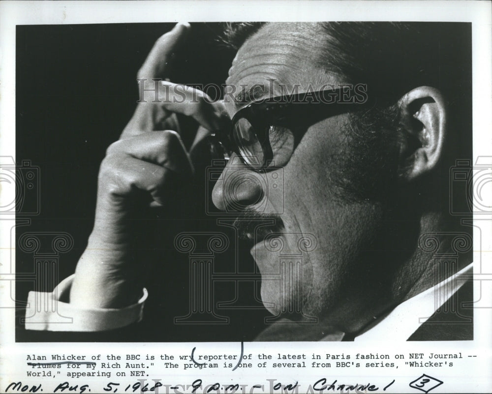 1968 Alan Wicker BBC Reporter Flumes For My Rich Aunt - Historic Images