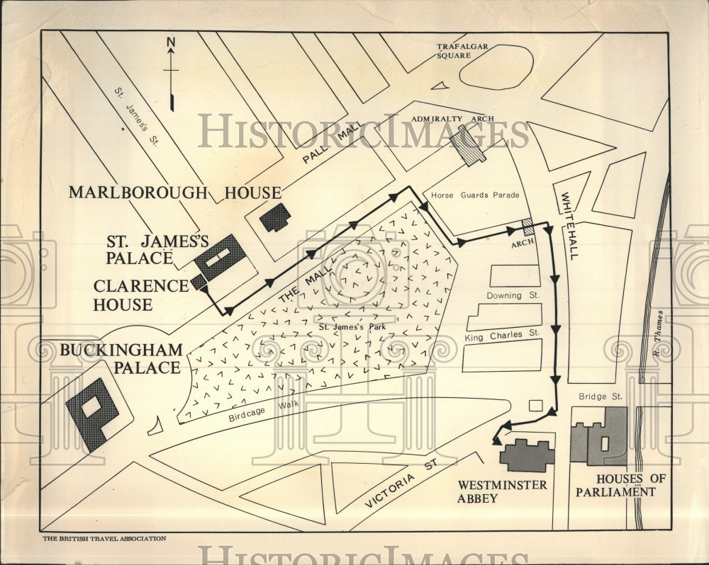 Press Photo Wedding Route of Princess Margarets Procession - Historic Images