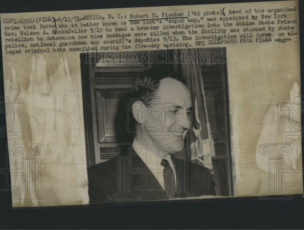 1971 Robert E.Fischer, head of the organized crime task force. - Historic Images