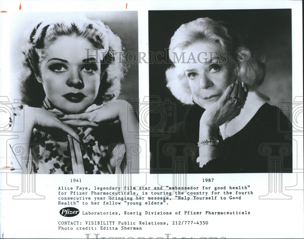 1981 Alice Faye Legendary Film Actress Commercials - Historic Images