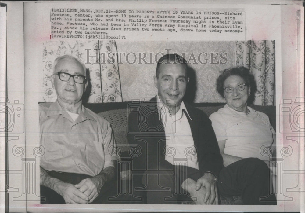 1971 War Prisoner Richard Fecteau Mr. Mrs. Phillip Fecteau - Historic Images