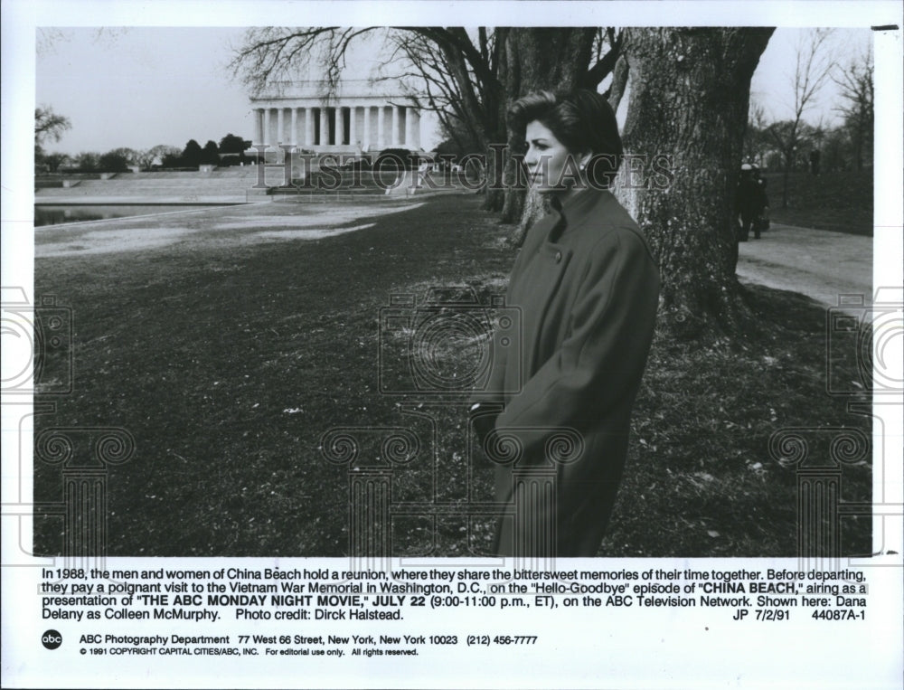 1991 Press Photo Dana Delany stars in &quot;China Beach&quot; - Historic Images