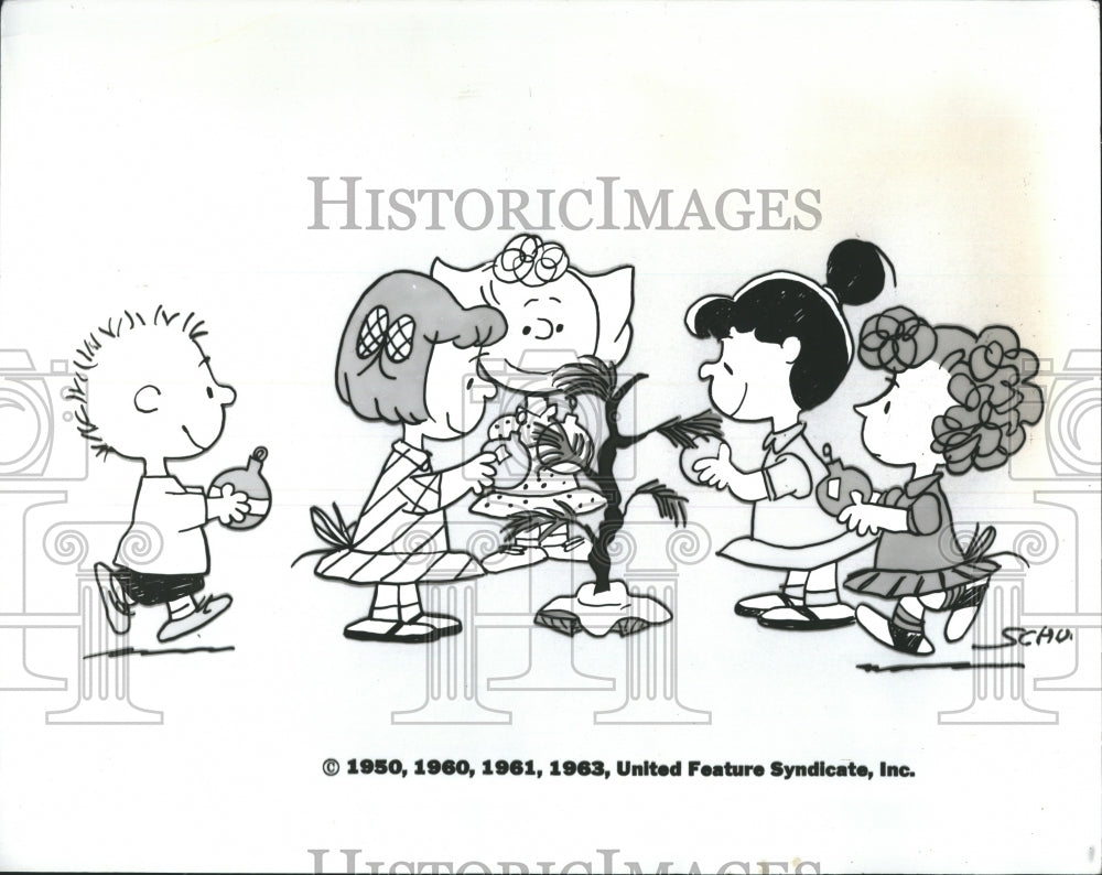 1983 of 1950 Photo Charlie Brown Cartoon, Christmas - Historic Images