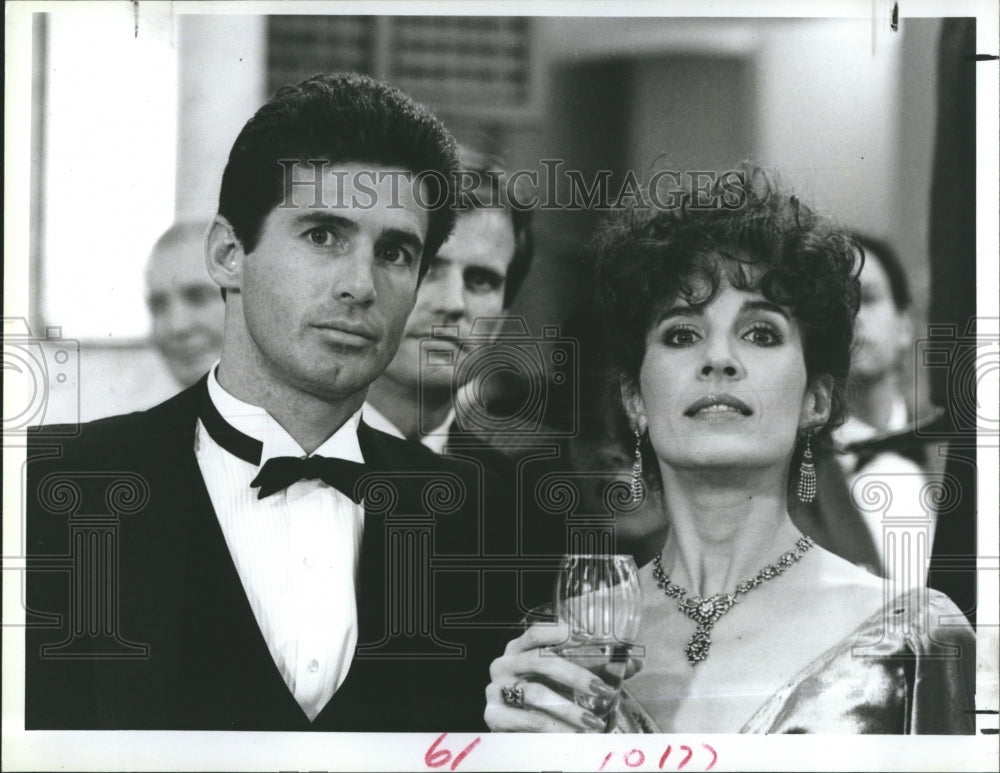 1985 Actor Danny Krucek and Actress Gloria Berrenger. - Historic Images