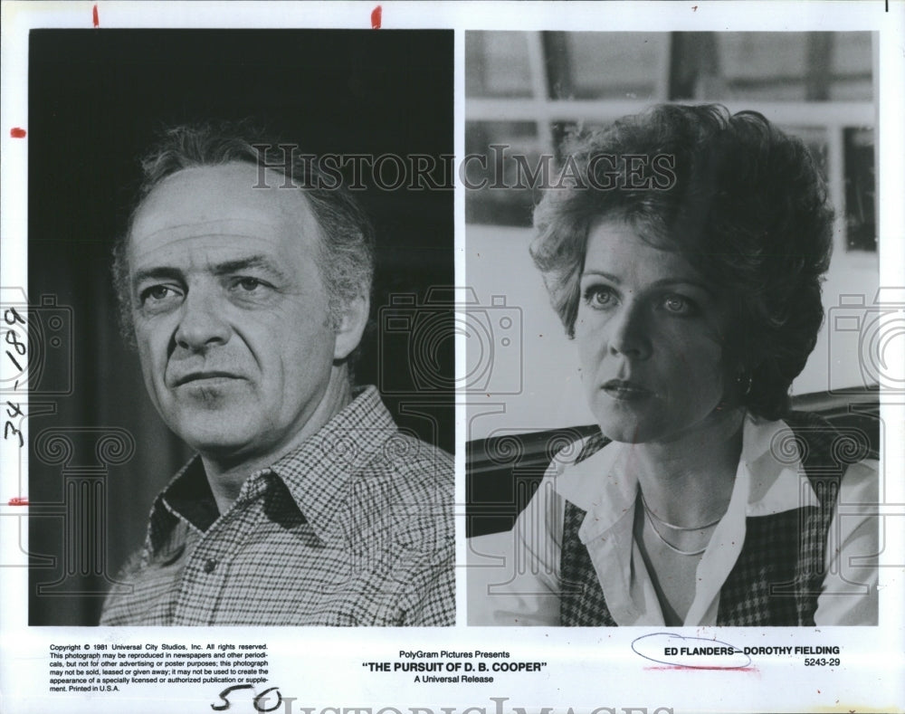 1981 Ed Flanders Dorothy Fielding &quot;The Pursuit Of DB Cooper&quot; - Historic Images