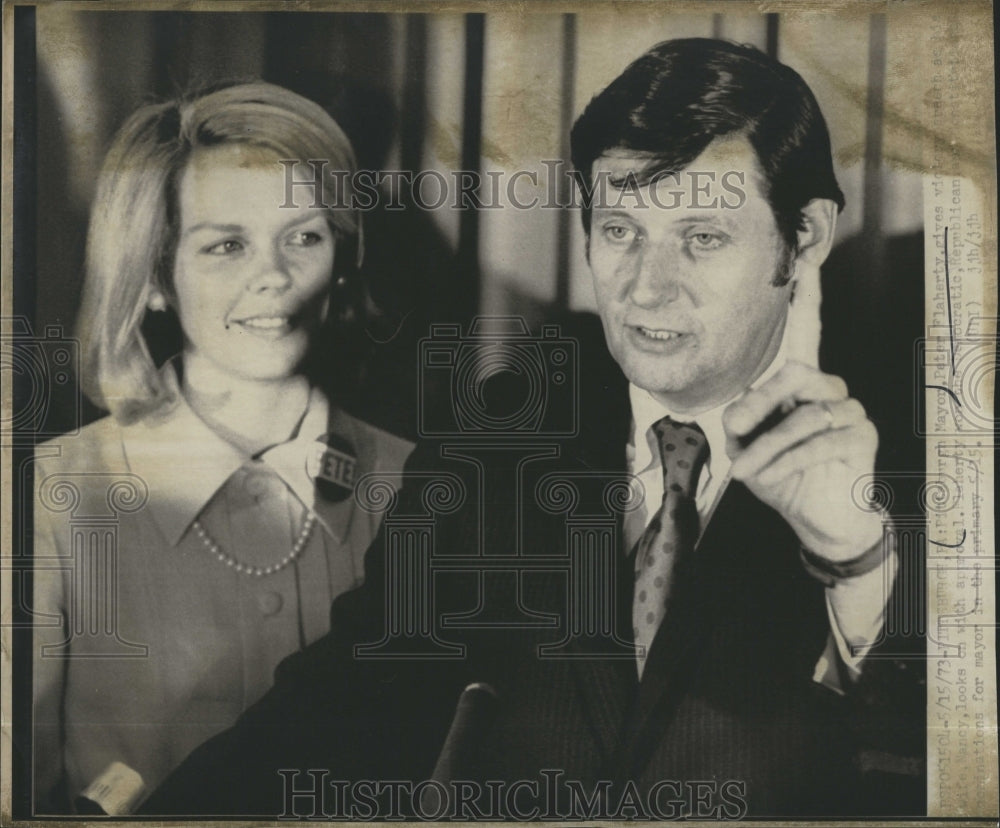 1973  Mayor Peter Flaherty and wife Nancy - Historic Images