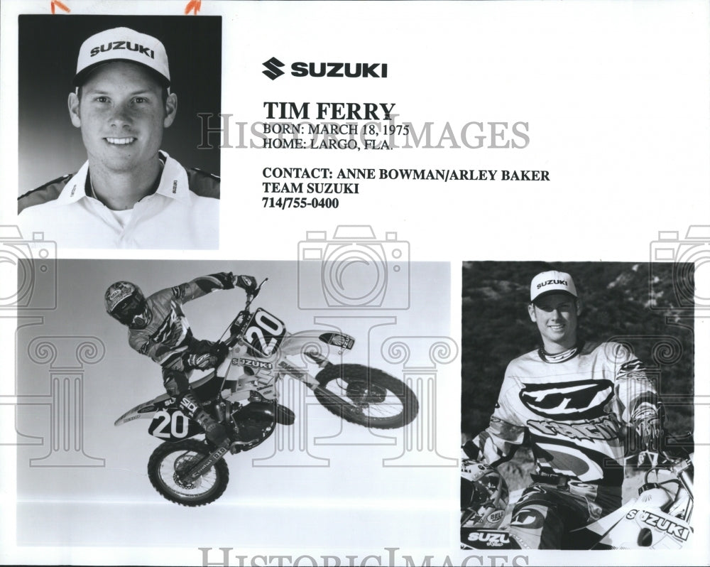 1996 Tim Ferry Team Suzuki Motorcycle Racing - Historic Images