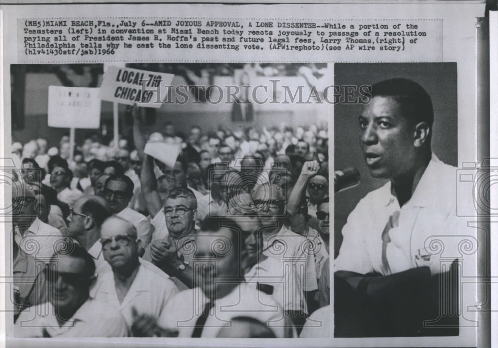 1966 Teamster Convention at Miami Beach on Right is Larry Thomas - Historic Images