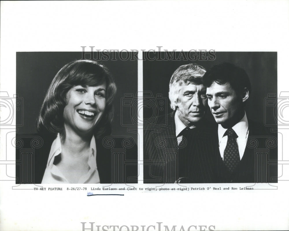 1978 Linda Carlson, Patrick O'Neal & Ron Leibman - Historic Images