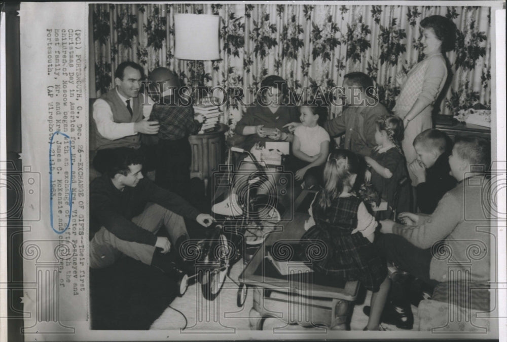 1963 Mr & Mrs McKenzie and Children Host Family for Russian Family - Historic Images