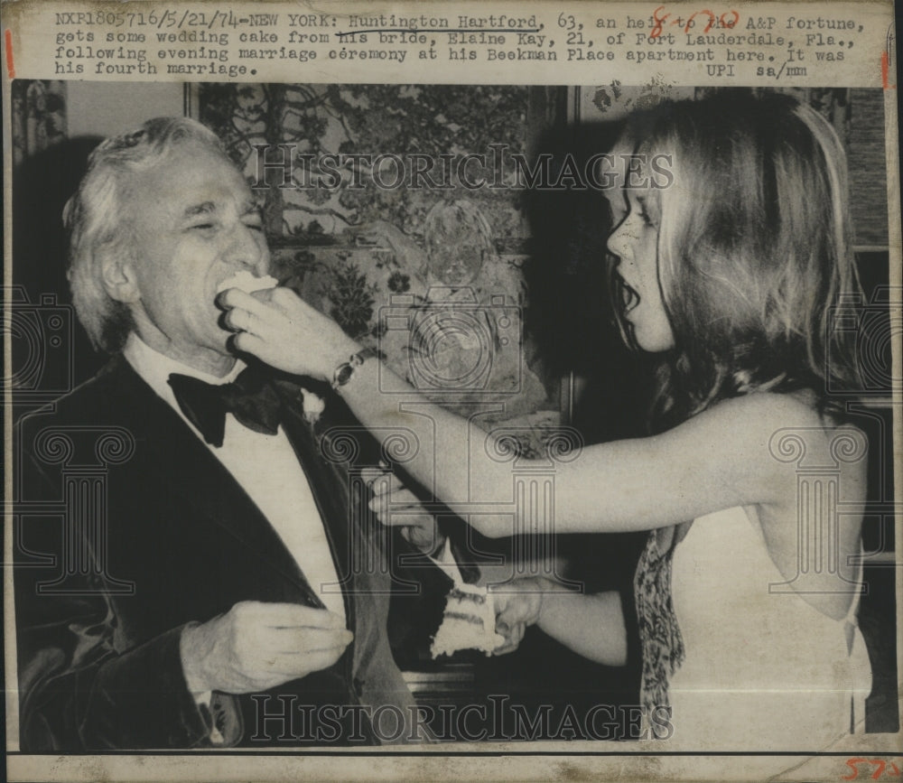 1975 Huntington Rutherford & bride Elaine Kay - Historic Images