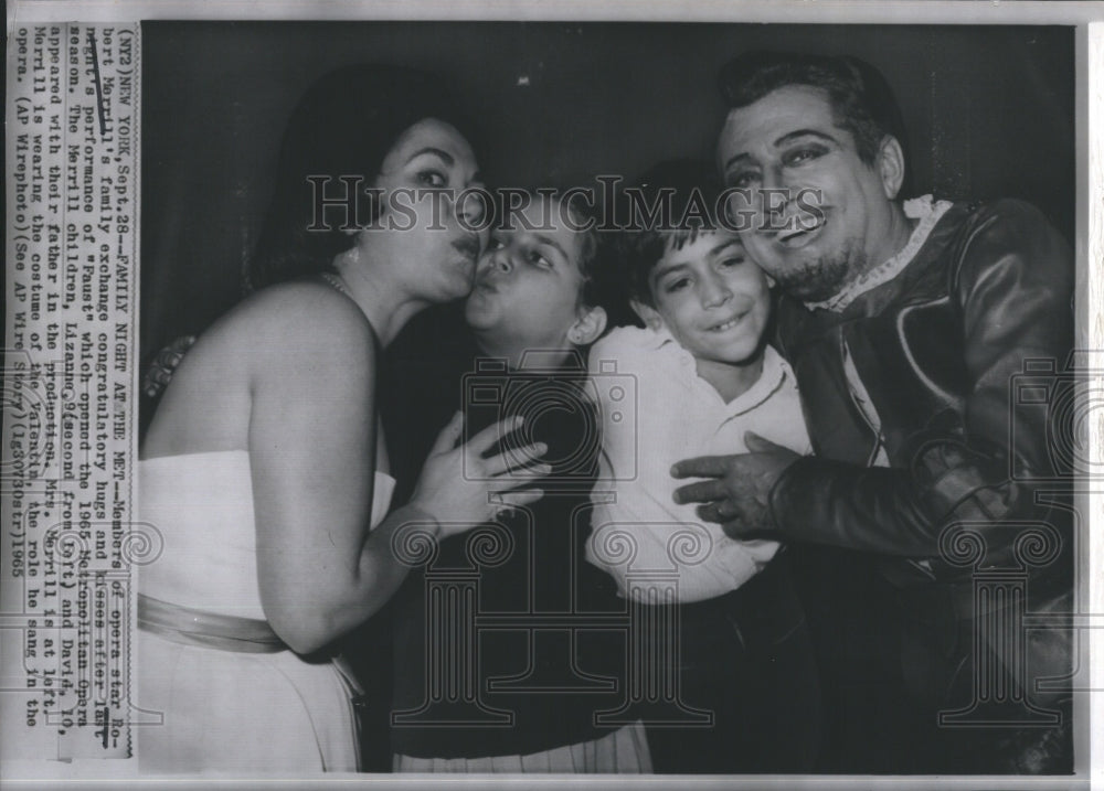 1965  Baritone Robert Merrill & Family - Historic Images