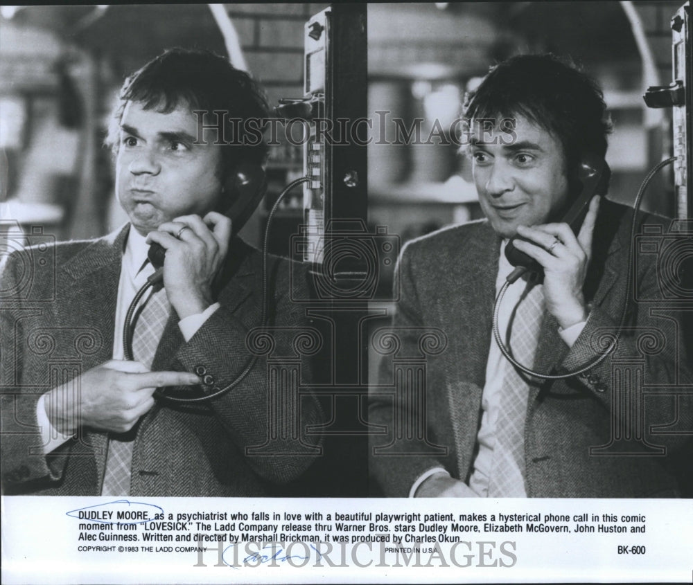 1983 Dudley Moore English actor, comedian play as psychiatrist. - Historic Images