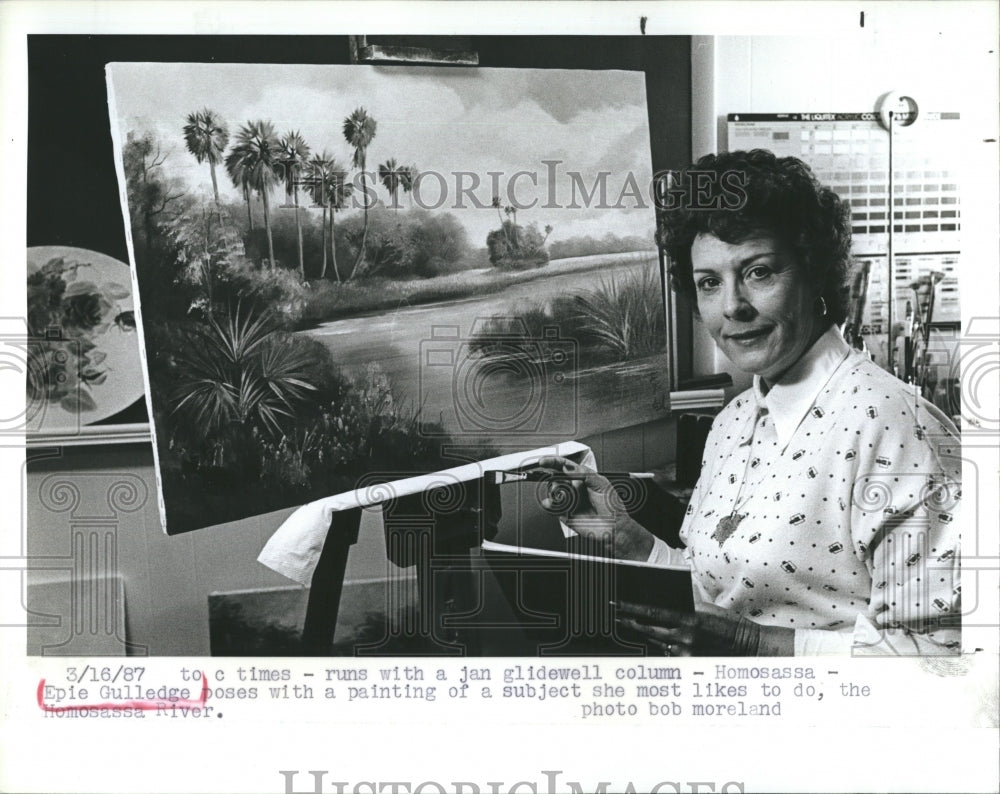 1987 Press Photo Epie Gulledge. - Historic Images