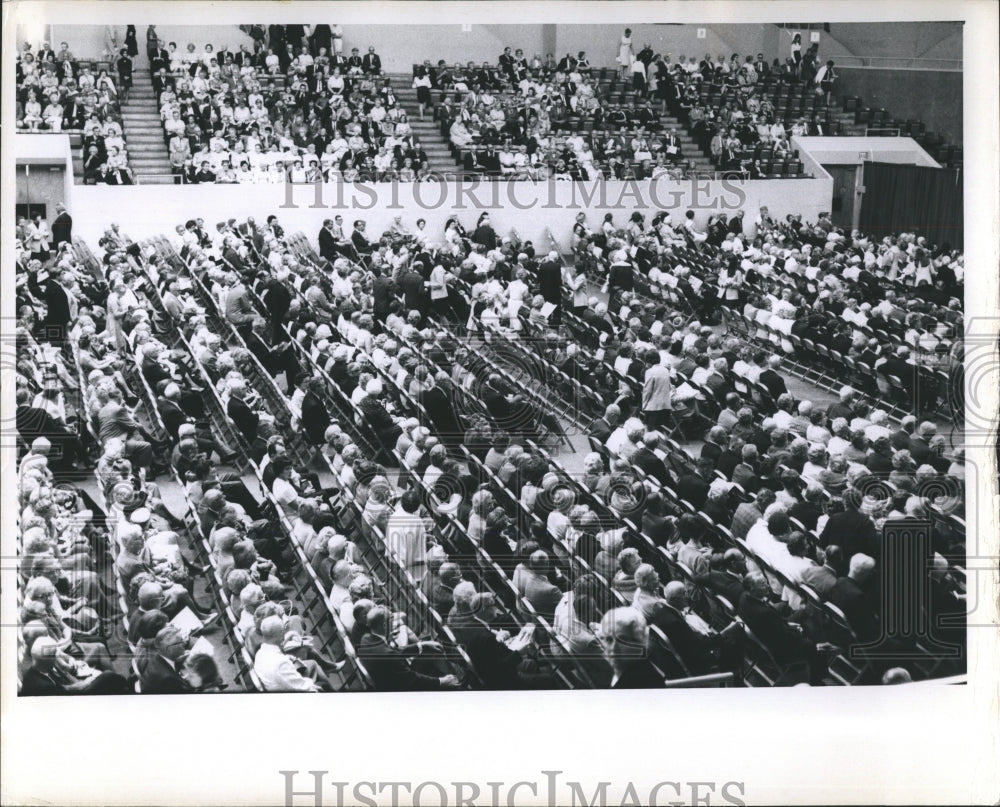 1969 Fred Waring Musician performing on stage in front of audience - Historic Images