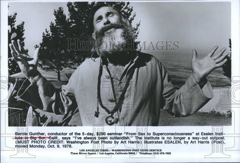 1978 Bernie Gunther, Conductor of From Sex To Superconsciousnes - Historic Images