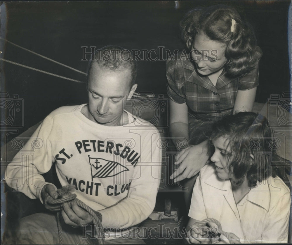 1940 Mr. Mabry, Kitty Morrison & Margaret Strum, Yacht Club - Historic Images