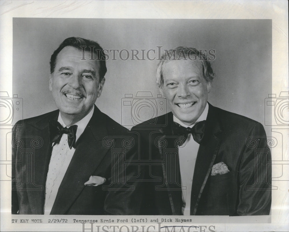 1972 Tennessee Ernie Ford Dick Haynes Musicians - Historic Images