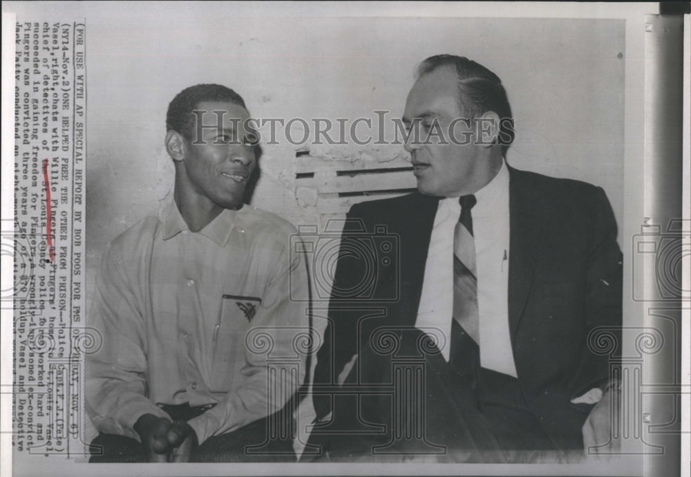 Press Photo Police Capt. Vasel Willie Fingers wrongly-imprisoned ex-convict - Historic Images