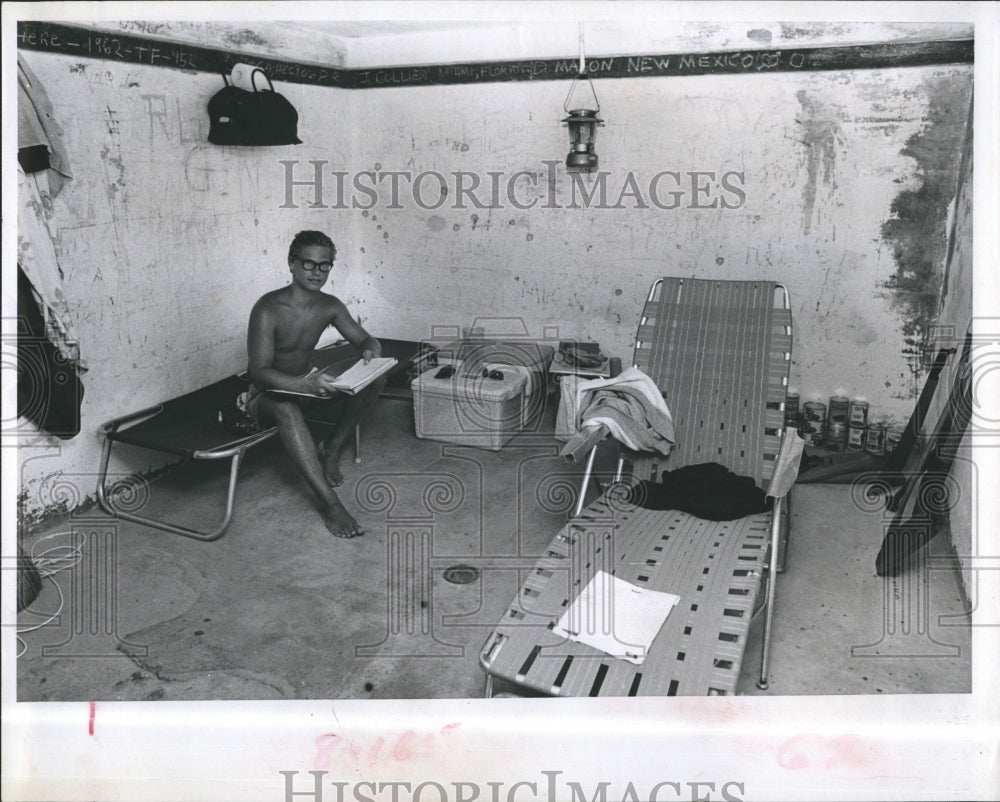 1969 Teenager Randy Knight Camps Studies Egmont Key - Historic Images
