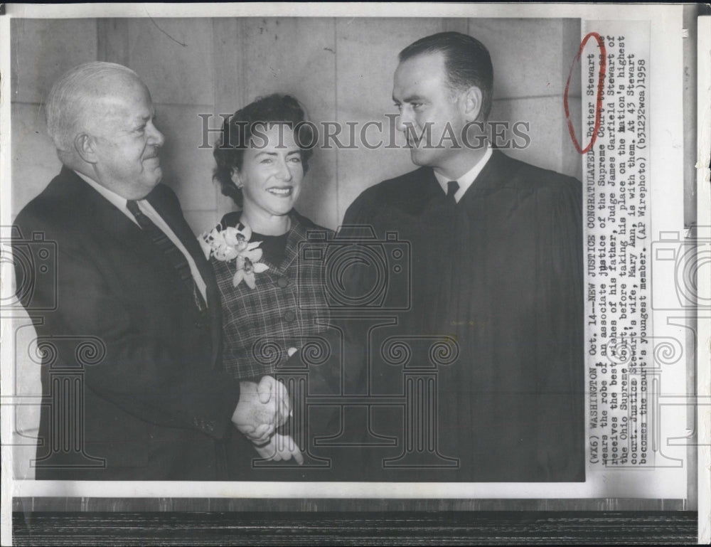 1958 Press Photo Potter Stewart, becomes youngest menber of Ohio Supreme Court. - Historic Images