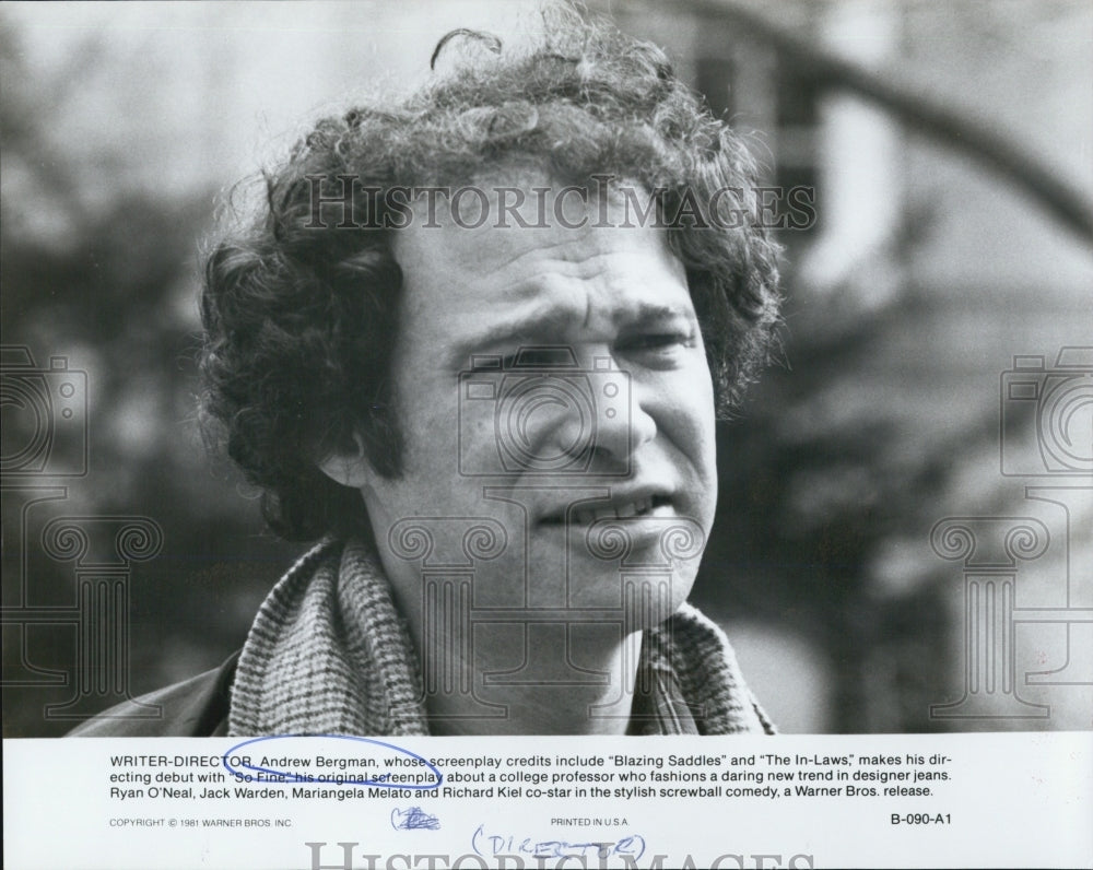 1981 Press Photo Writer Director Andrew Bergman &quot;So Fine&quot; Comedy Movie - Historic Images