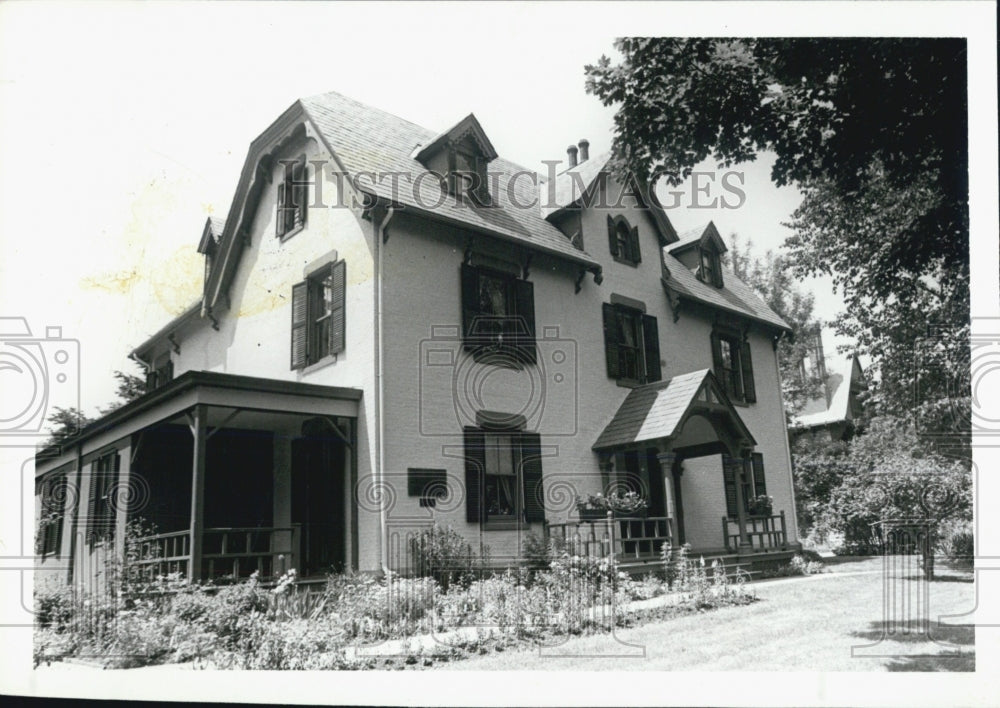 1983 Press Photo Harriet Beecher Stowe Gothic Cottage House Hartford Connecticut - Historic Images