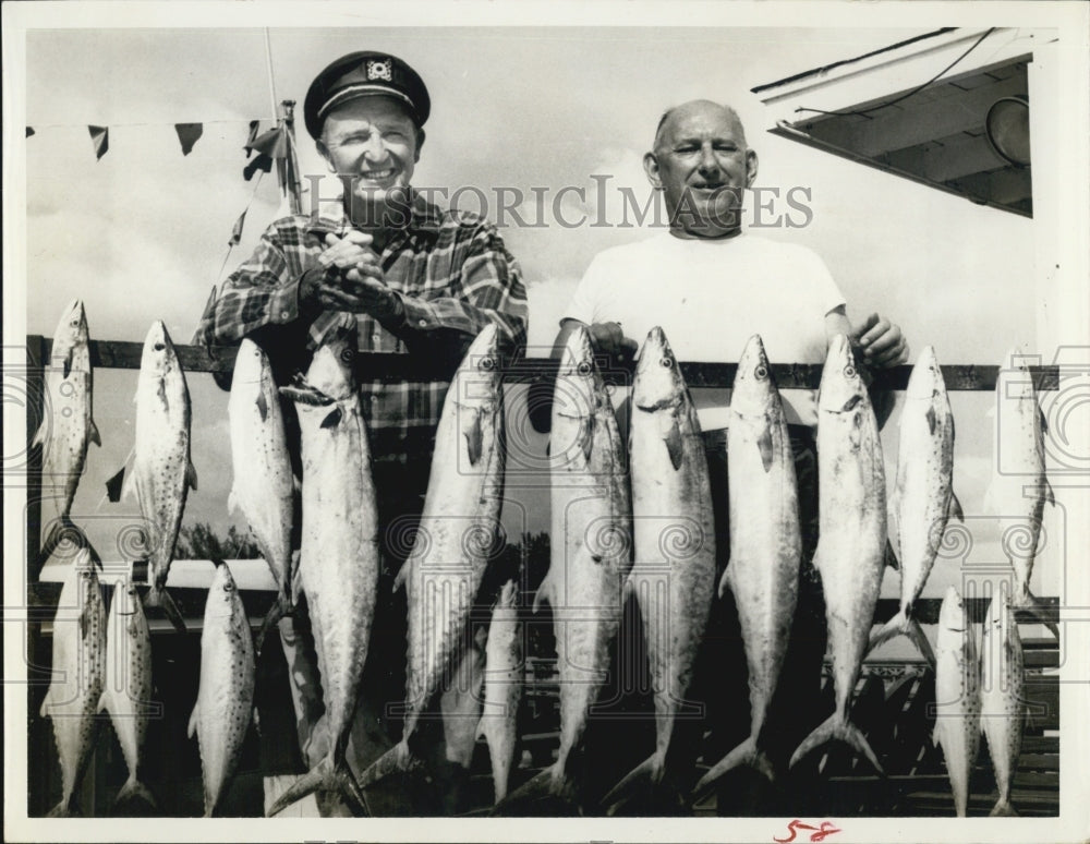 1961 Capt Neil Sweet , and Ray Wumperlich made this catch of fish - Historic Images