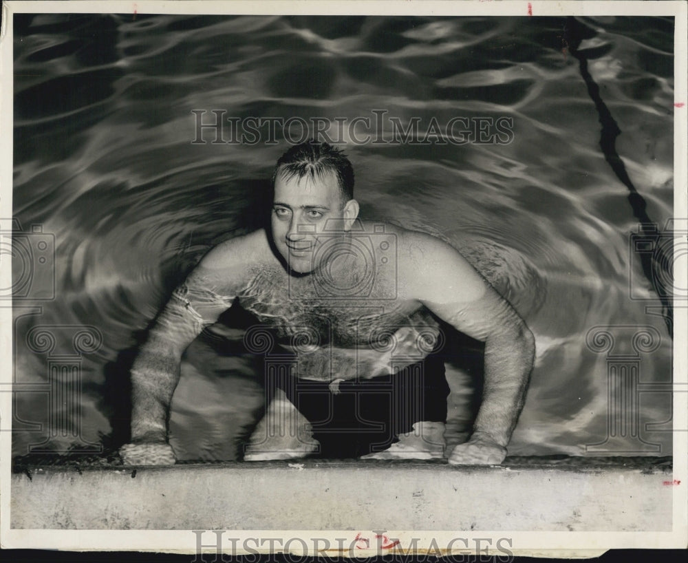 1961 Press Photo Dick Madure of Madeira Beach Wins in National Wheelchair Games - Historic Images