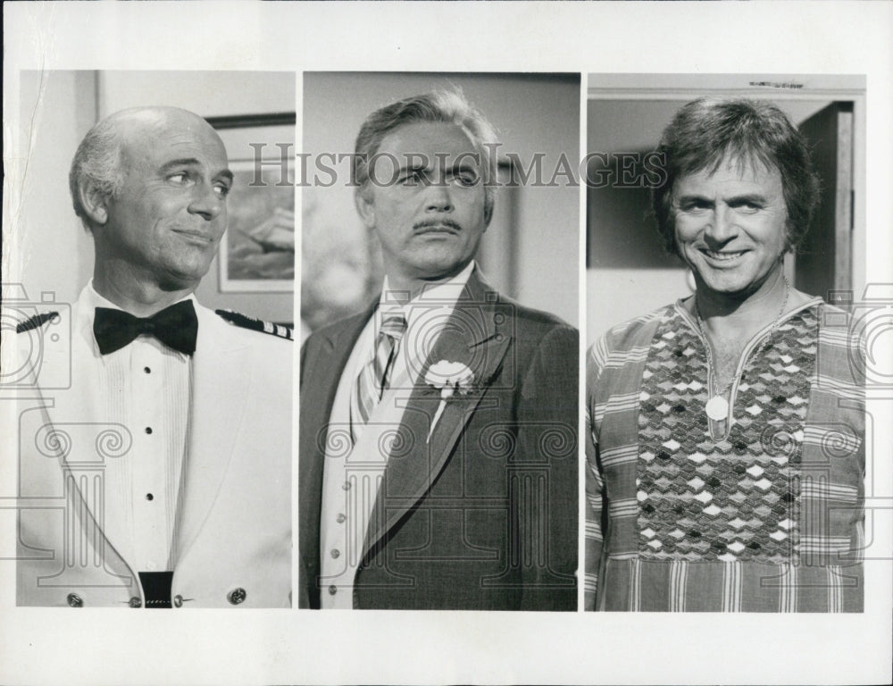 1980 Press Photo Gavin MacLeon Plays Three Roles on &quot;Love Boat&quot; Episode - Historic Images