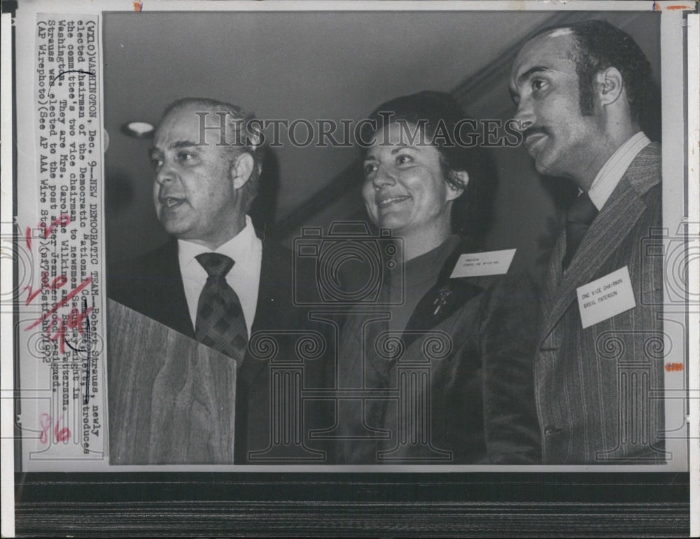 1972 Press Photo Democratic Team with Robert Strauss Chairman of Democratic. - Historic Images