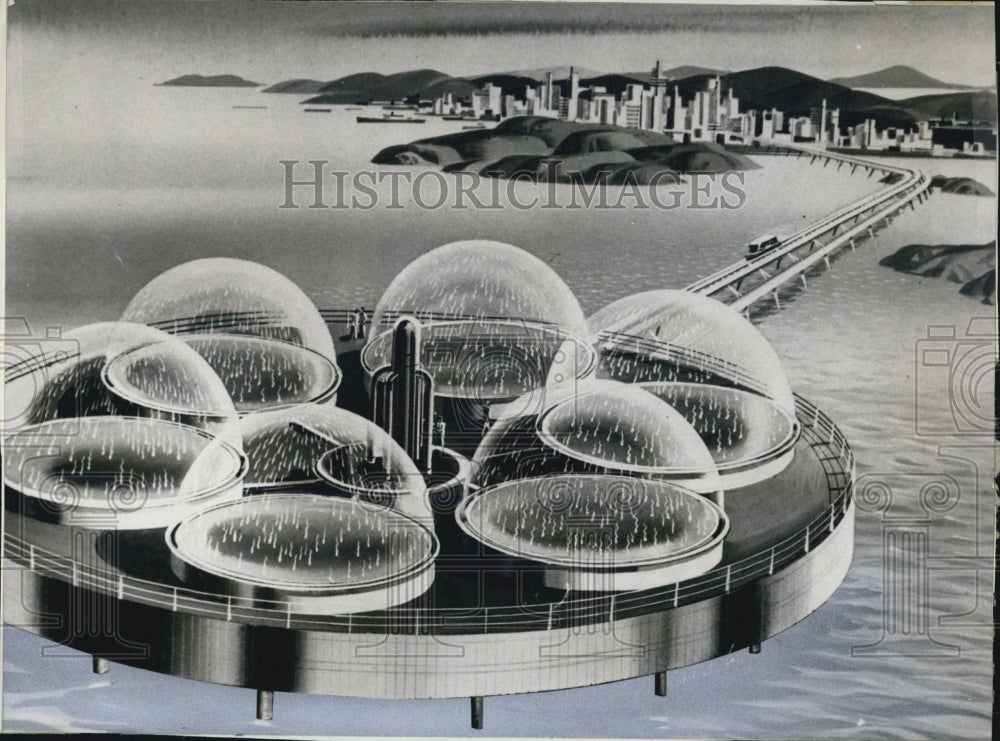 1960 Press Photo Solar Sea-Water Converter - Historic Images