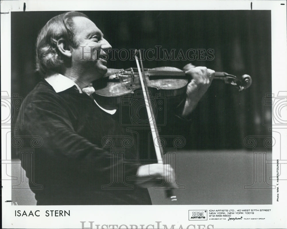 1987 Press Photo Violinist Isaac Stern - RSJ01793 - Historic Images