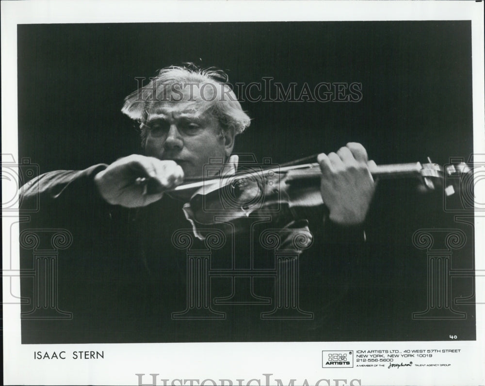 Press Photo Violinist Isaac Stern - Historic Images