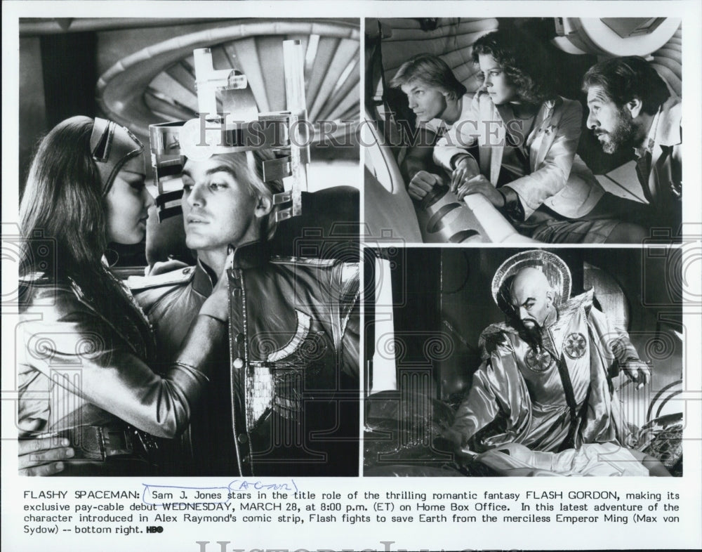 Press Photo Sam J. Jones Max Von Sydow Actors Flash Gordon - RSJ02275 - Historic Images