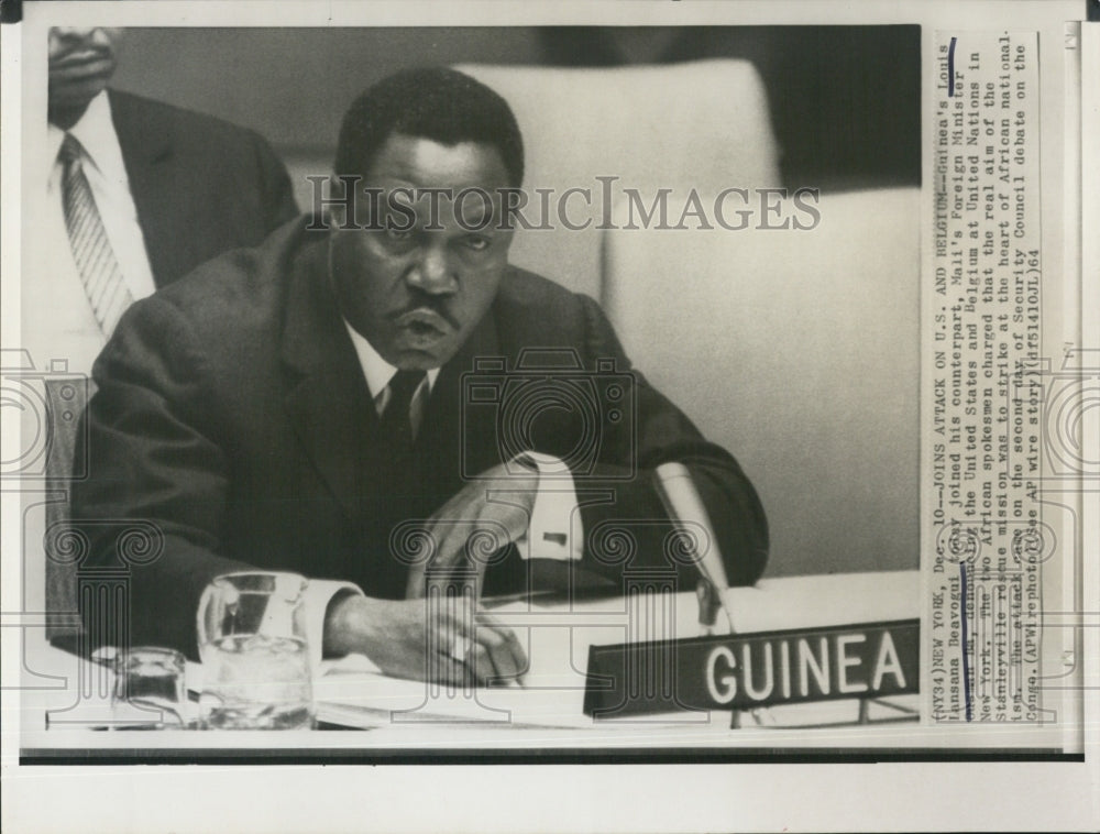 1964 Press Photo Guinea&#39;s Louis Lansana Beavogui - RSJ02317 - Historic Images