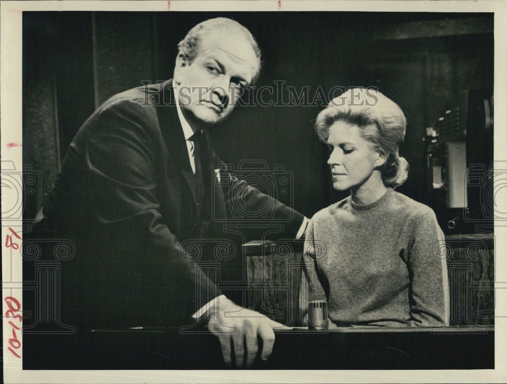 1967 Actor Leon Stevens and unknown actress-Historic Images