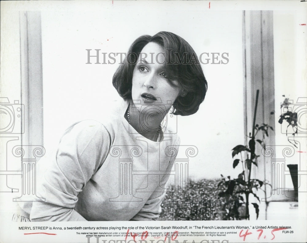 1982 Press Photo Meryl Streep in &quot;The French Lts Woman&quot; - RSJ02573 - Historic Images