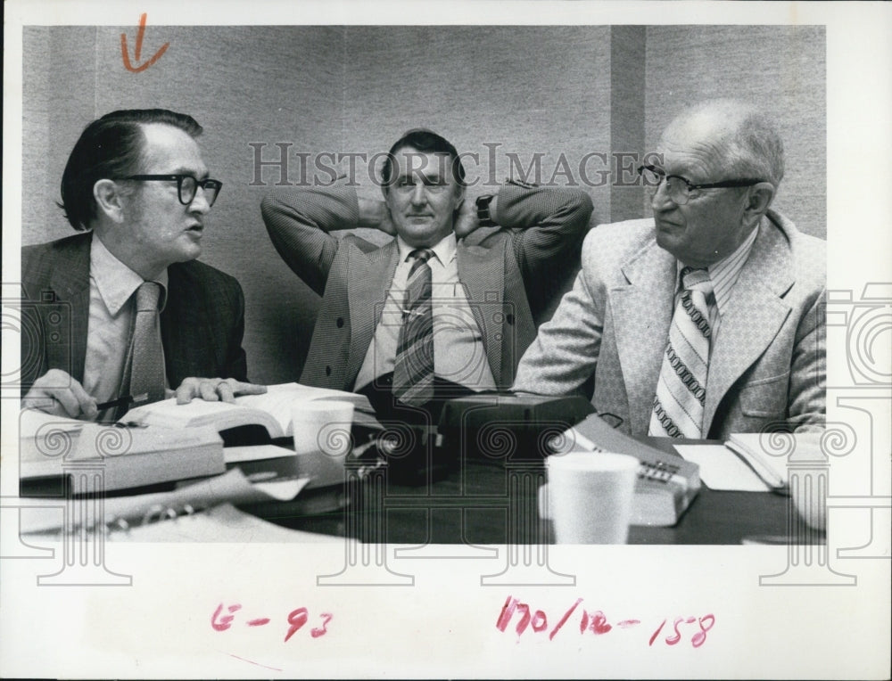 1978 Press Photo HUD Representative Jack Tallent, Harry Booth, Al Cooley - Historic Images