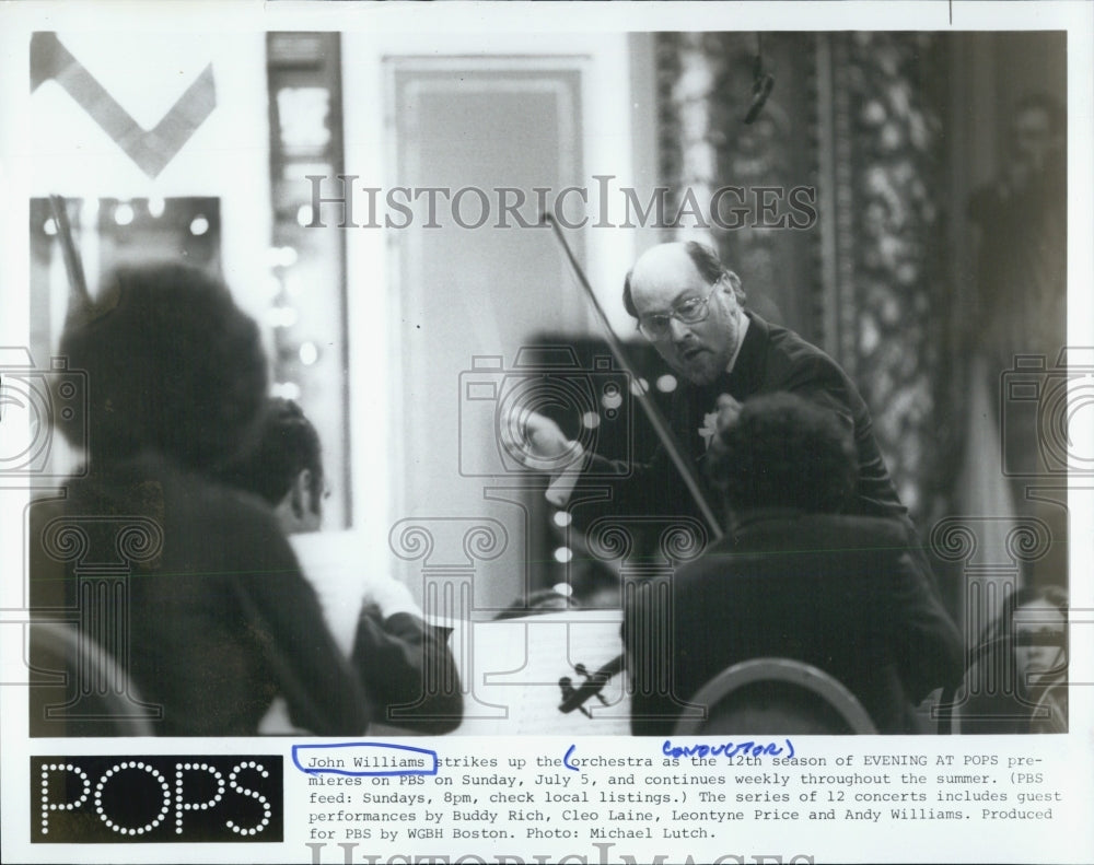 Press Photo Orchestra Conductor John Williams Evening at Pops on PBS - Historic Images