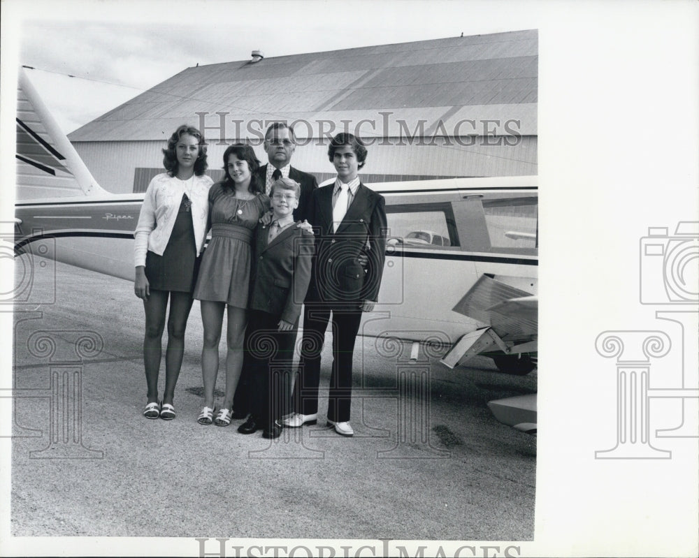 1972 The Fred Vogel Family, airplane-Historic Images