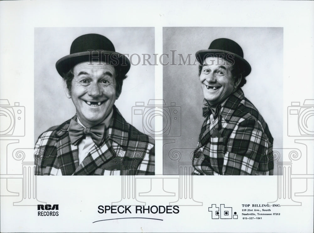 1973 Press Photo Comedian Speck Rhodes, RCA Records - Historic Images