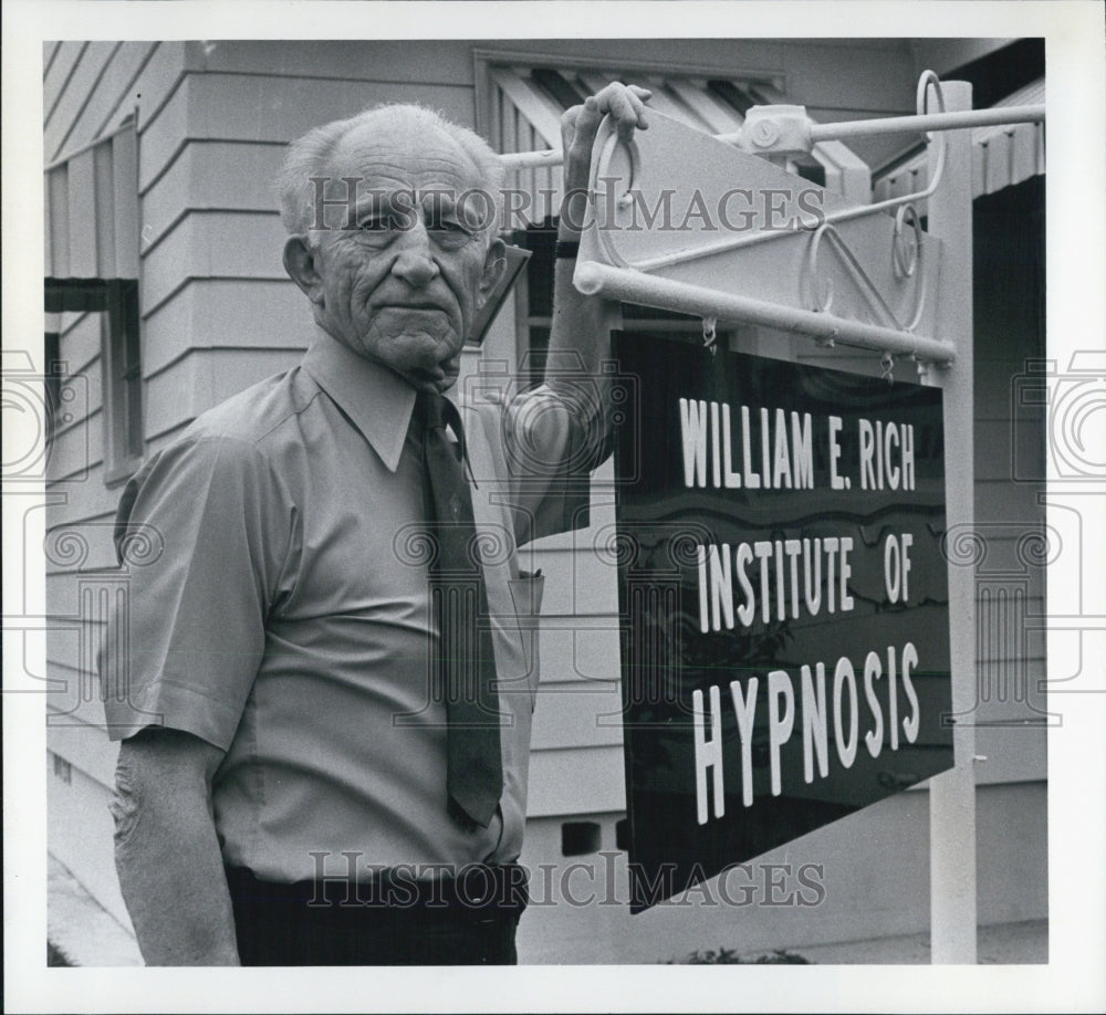 1978 Press Photo William E. Rich, Institute of Hypnosis - RSJ03209 - Historic Images