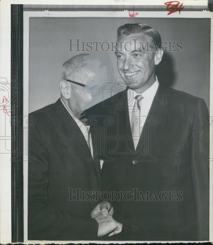 1962 Press Photo Rep Emanuel Celler, Massachusetts Atty Gen Edward McCormack - Historic Images