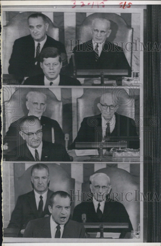 1970 Press Photo John McCormack State Of Union Address John F. Kennedy JFK - Historic Images