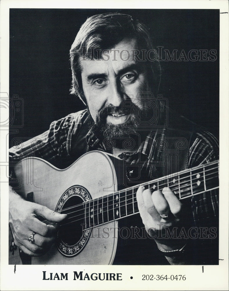 1987 Liam Maguire Folk Irish-Scottish Music Musician Guitarist-Historic Images