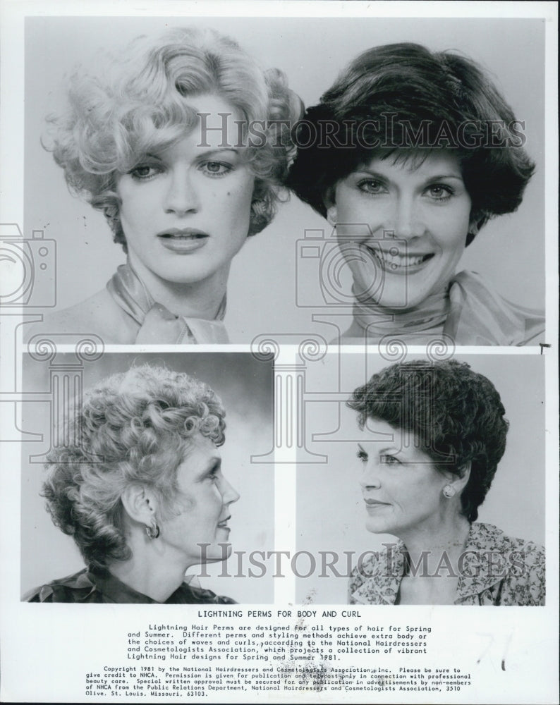 1981 Current hair styles with shorter cuts display bounce - Historic Images