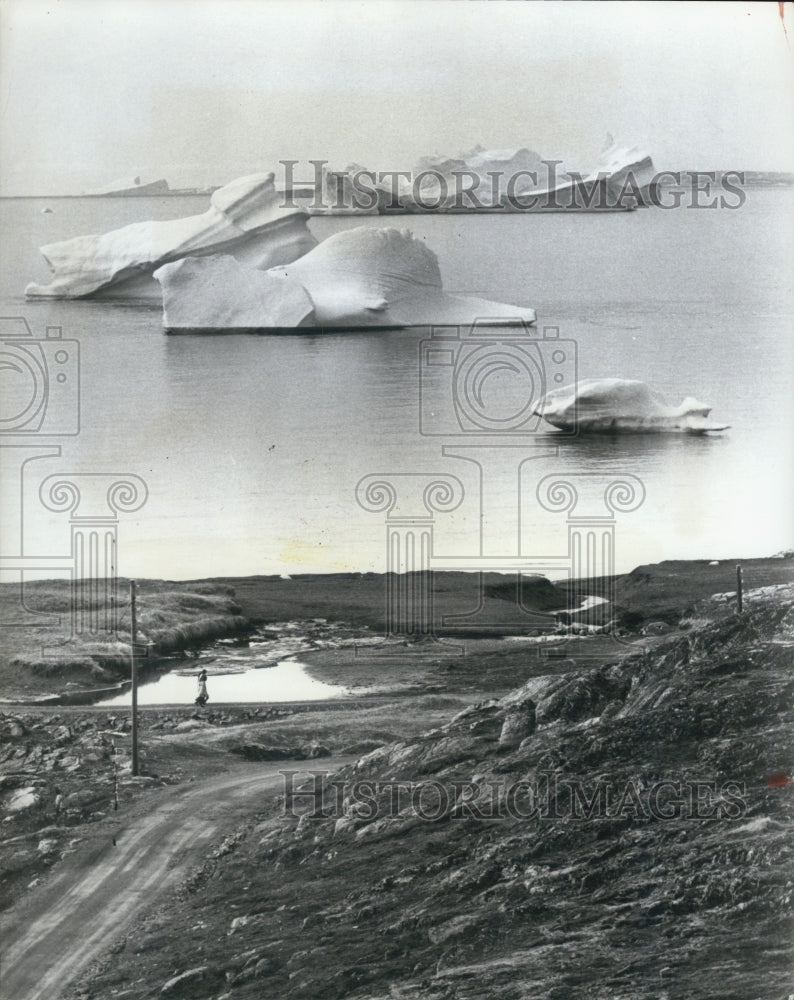 1976 Press Photo Iceburgs Along The West Coast Of Greenland - Historic Images