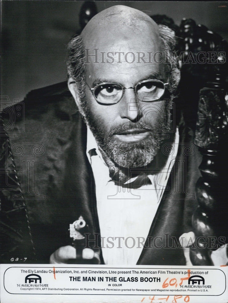 1976 Press Photo Actor, Director Maximilian Schell, Man In The Glass Booth - Historic Images