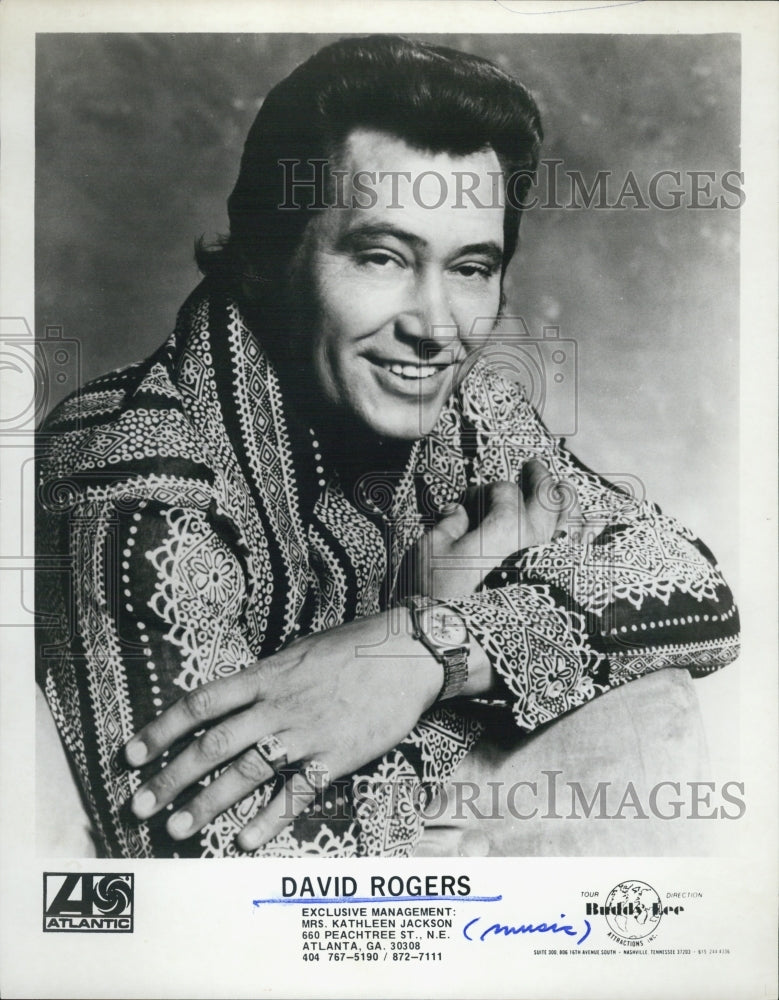 1973 Press Photo David Rogers Atlantic Records - RSJ05173 - Historic Images